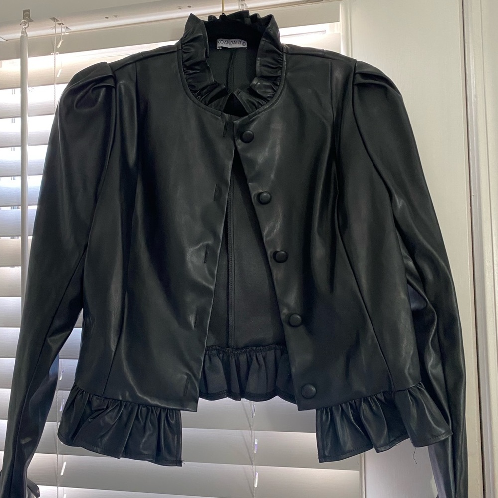 Black leather jacket